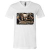 Gangsters Playing Poker V-Neck T-shirt