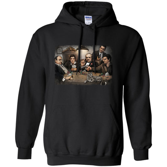 Big Chris Art Big Chris Art Gangsters Playing Poker Hooded Sweatshirt