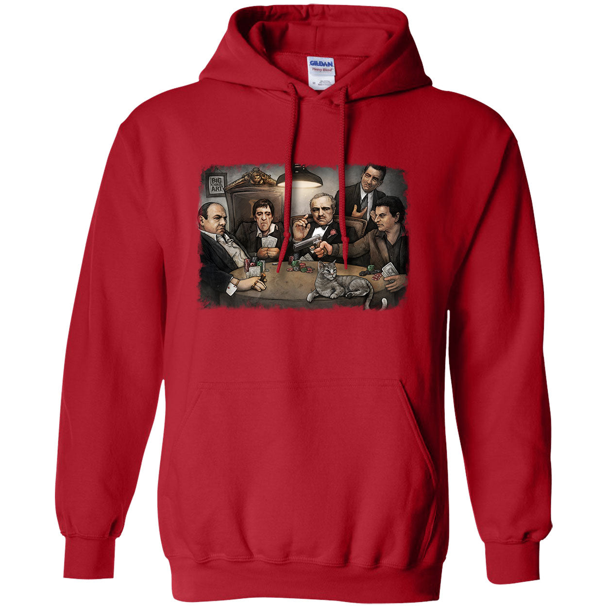 Big Chris Art Gangsters Playing Poker Hooded Sweatshirt