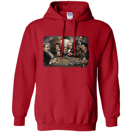 Big Chris Art Big Chris Art Gangsters Playing Poker Hooded Sweatshirt