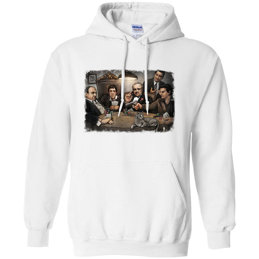 Big Chris Art Big Chris Art Gangsters Playing Poker Hooded Sweatshirt
