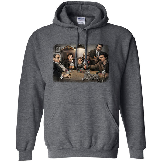 Big Chris Art Big Chris Art Gangsters Playing Poker Hooded Sweatshirt