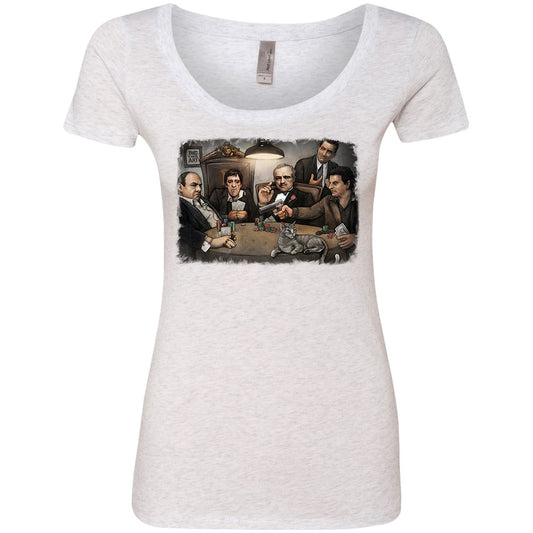 Gangsters Playing Poker Scoop Neck Junior Top
