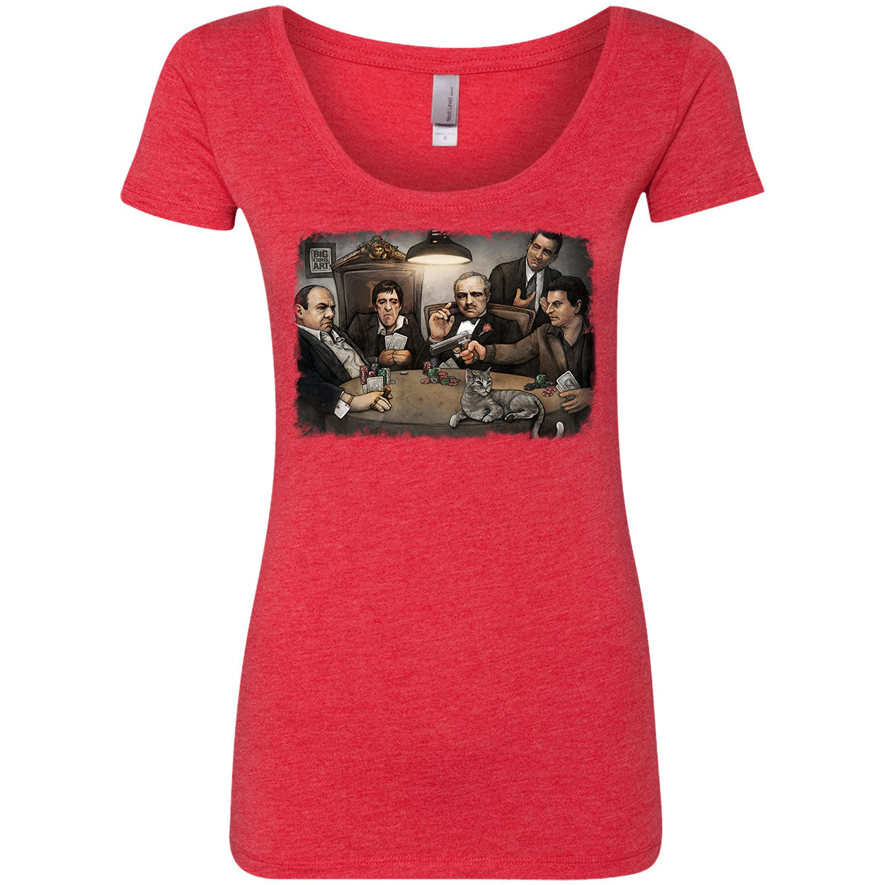 Gangsters Playing Poker Scoop Neck Junior Top