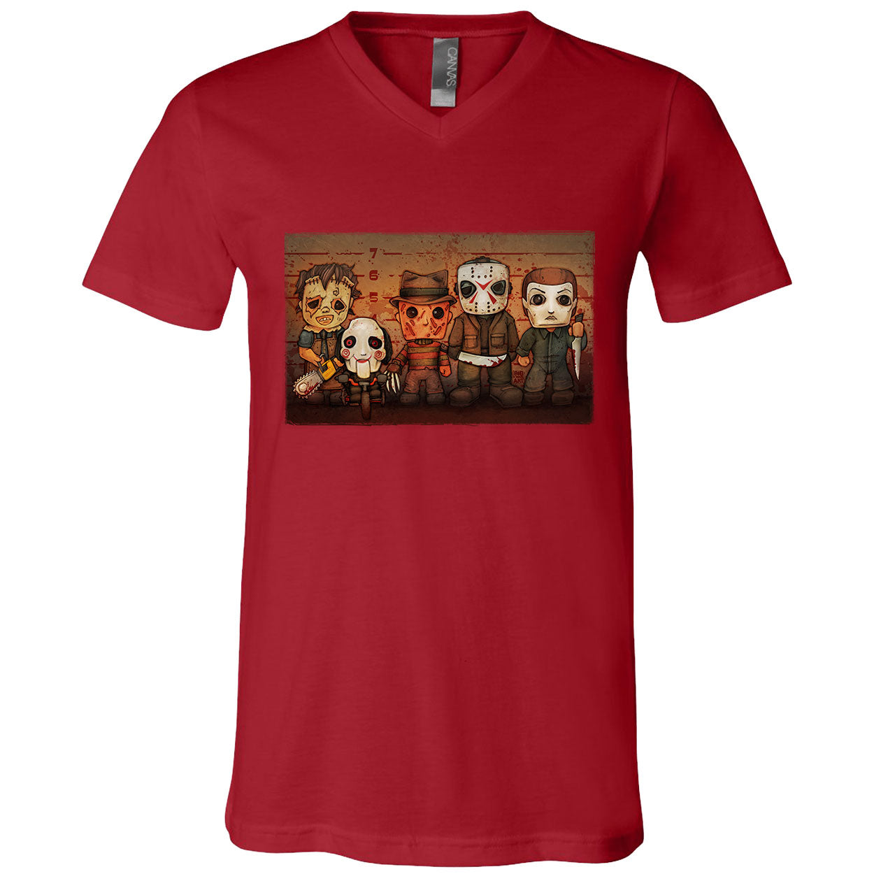Big Chris Art Killer Line Up V-Neck T-shirt