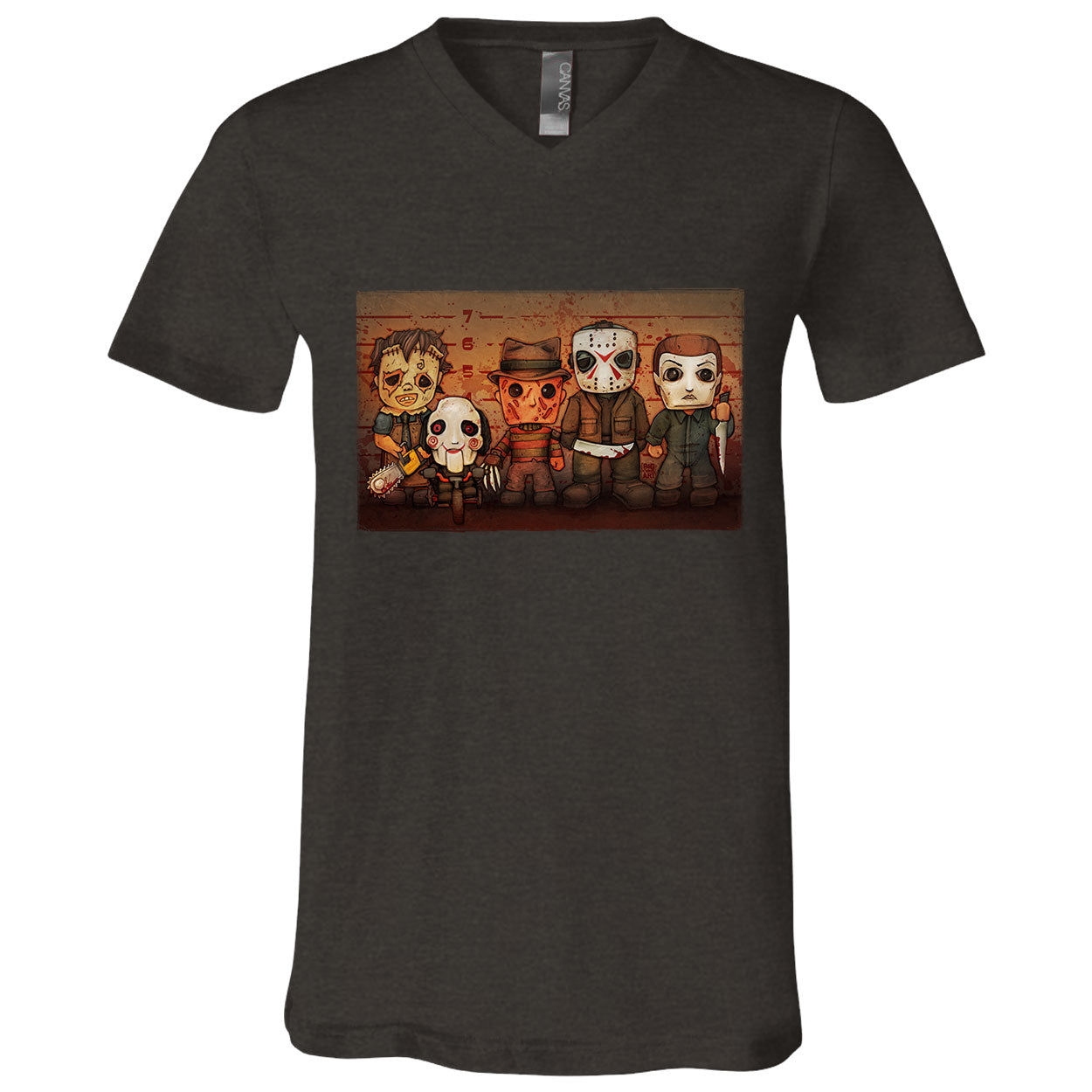 Big Chris Art Killer Line Up V-Neck T-shirt