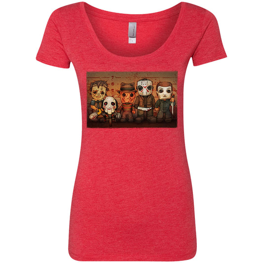 Killer Line Up Scoop Neck Junior Top