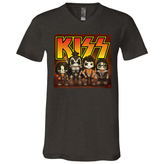 Big Chris Art Big Chris Art Kiss Line Up V-Neck T-shirt