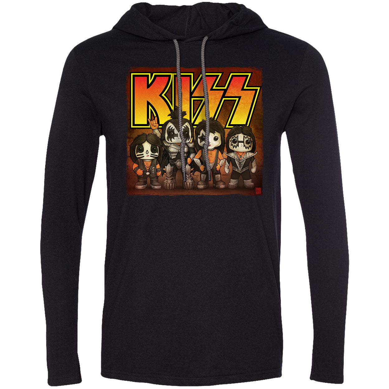 Big Chris Art Kiss Line Up Hooded Long Sleeve