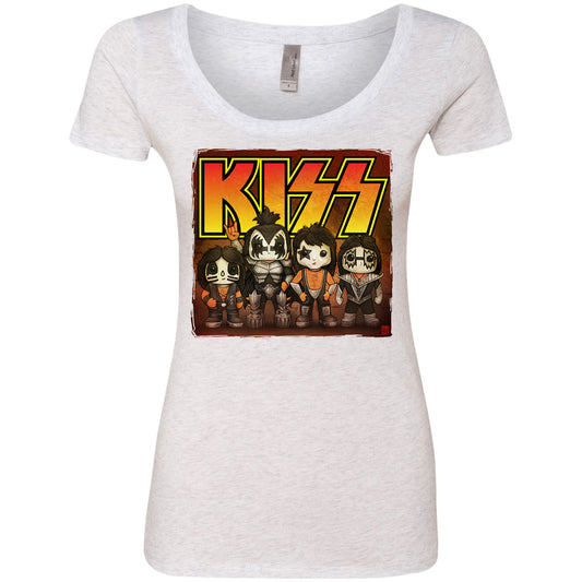 Kiss Line Up Scoop Neck Junior Top