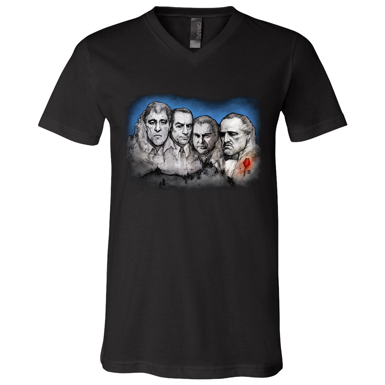 Big Chris Art Mt MobMore V-Neck T-shirt