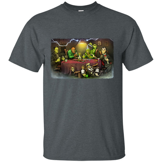 Big Chris Art Big Chris Art Monsters Playing Poker T-shirt