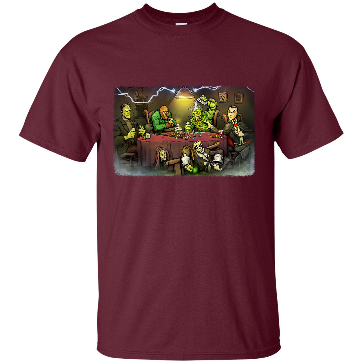 Big Chris Art Monsters Playing Poker T-shirt