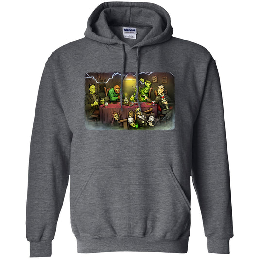 Big Chris Art Big Chris Art Monsters Playing Poker Hooded Sweatshirt
