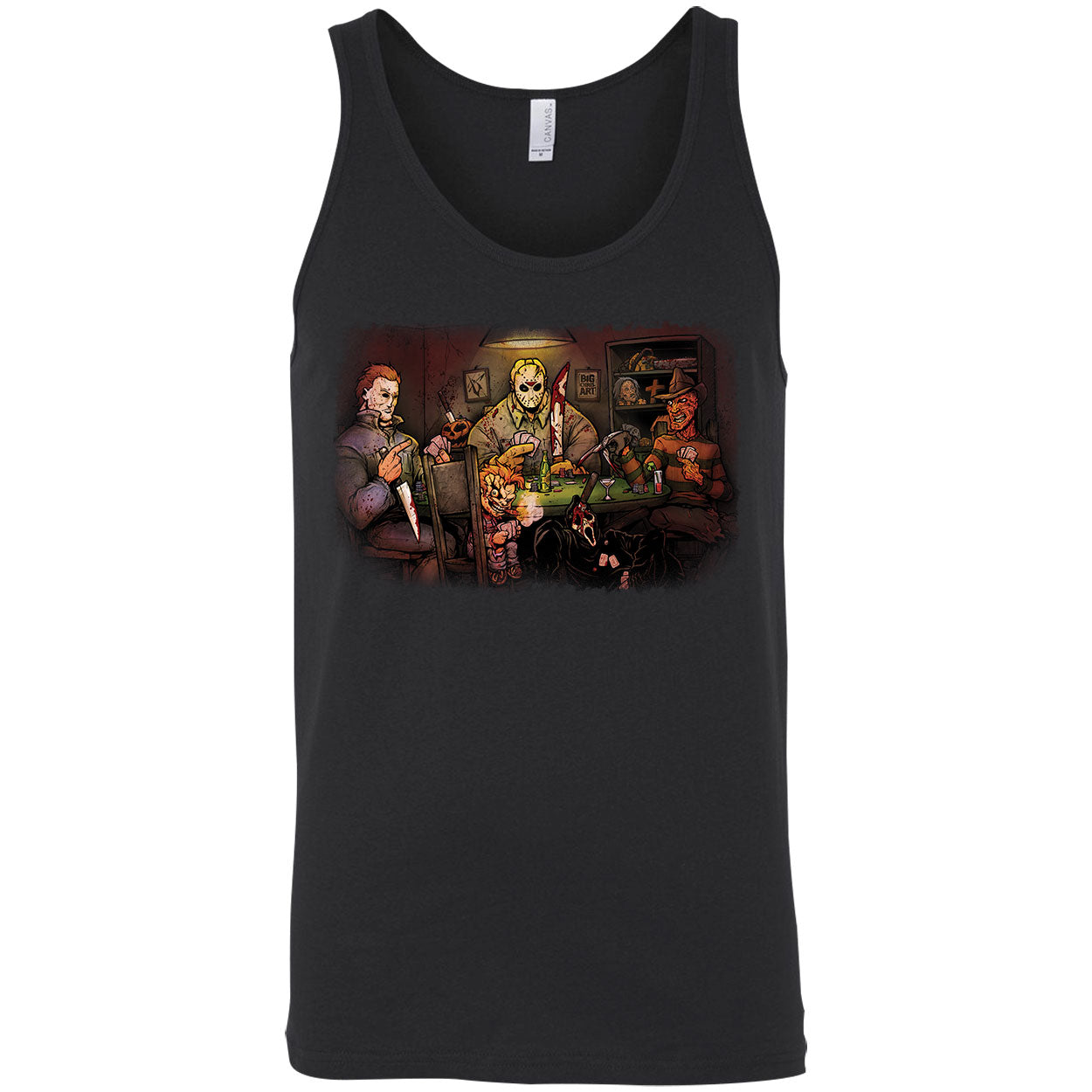 Slashers Playing Poker Mens Tank