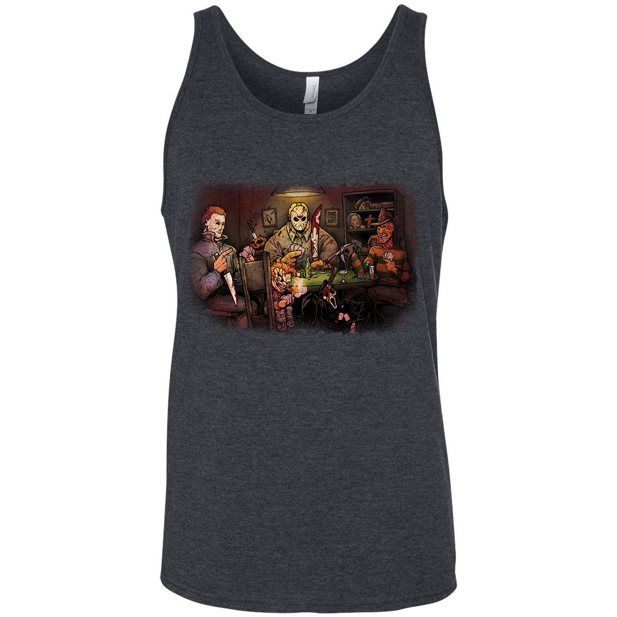 Slashers Playing Poker Mens Tank