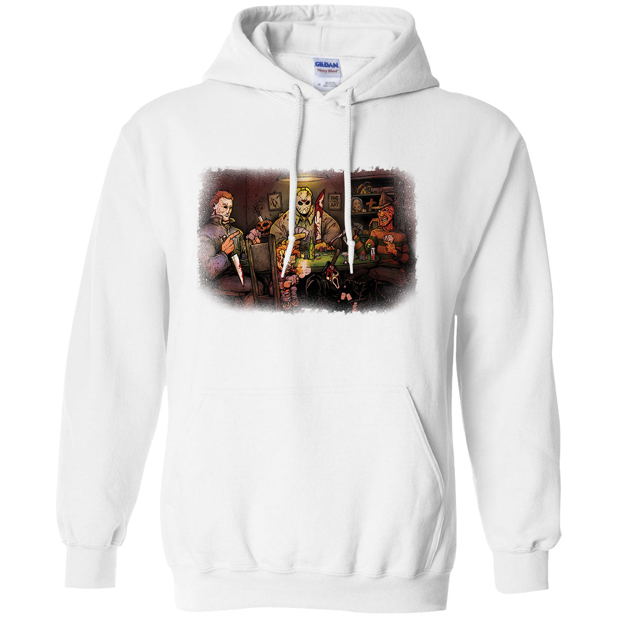 Big Chris Art Slashers Playing Poker Hooded Sweatshirt