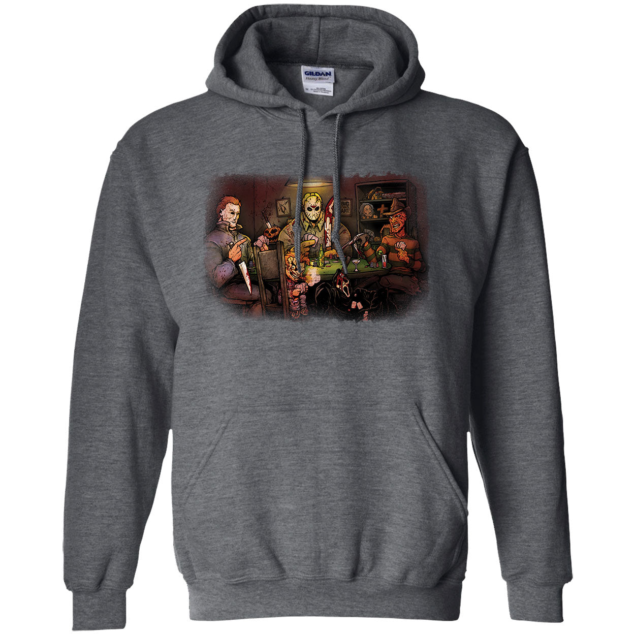 Big Chris Art Slashers Playing Poker Hooded Sweatshirt
