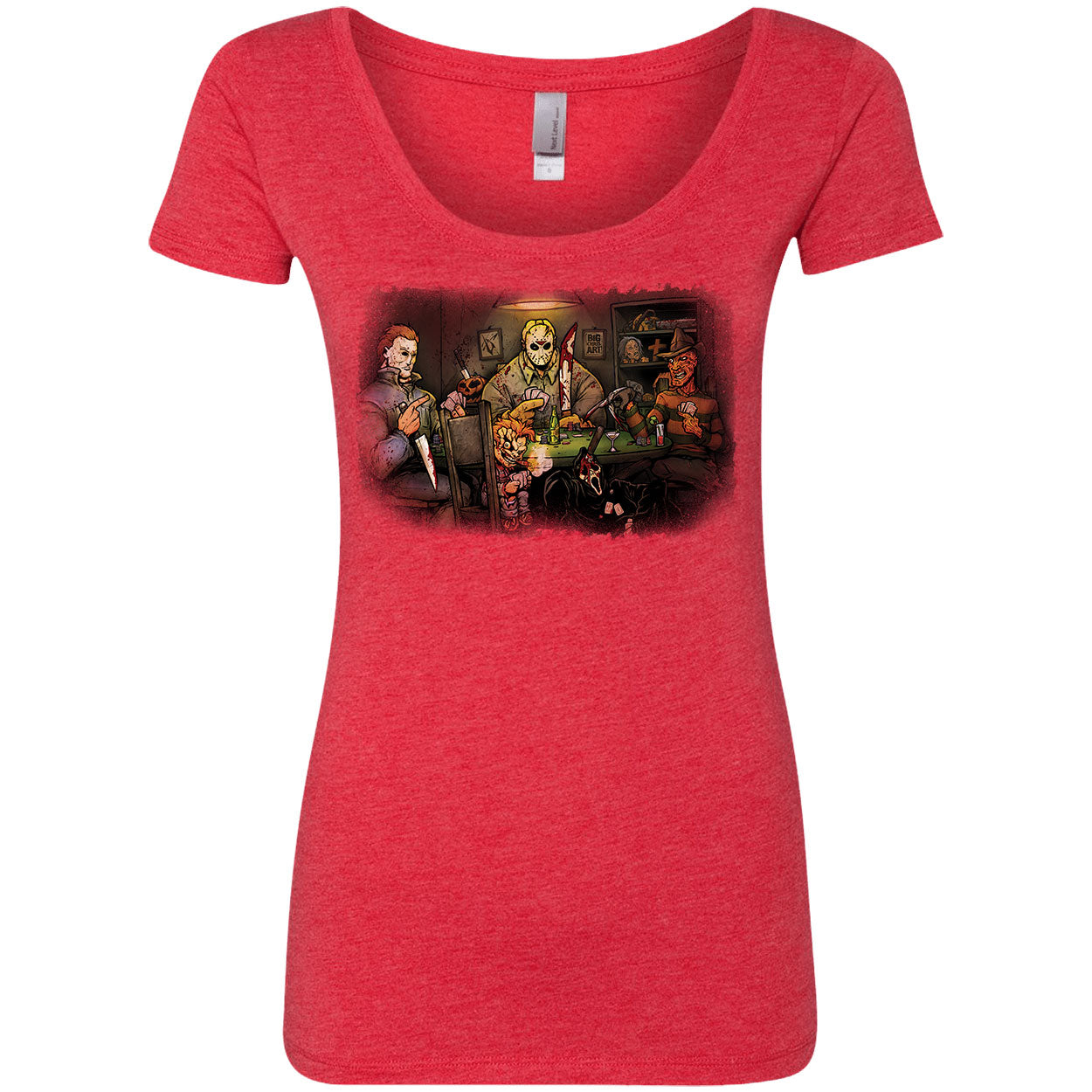 Slashers Playing Poker Scoop Neck Junior Top