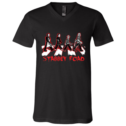 Big Chris Art Big Chris Art Stabbey Road V-Neck T-shirt