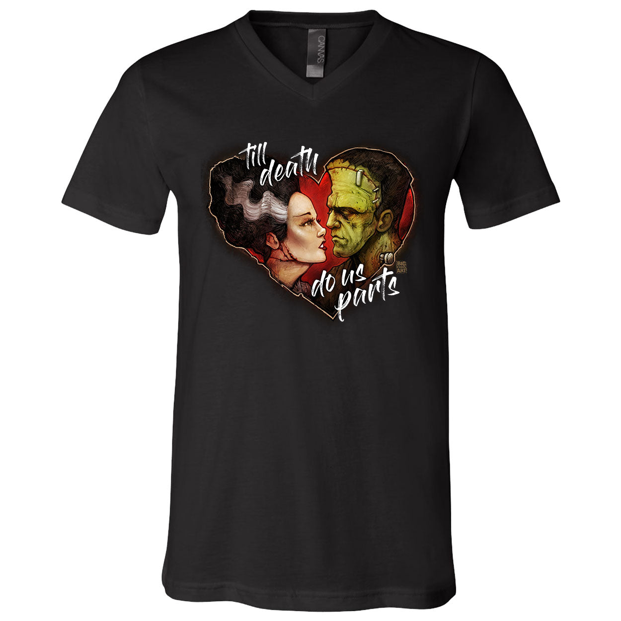 Big Chris Art Frank and Bride V-Neck T-shirt