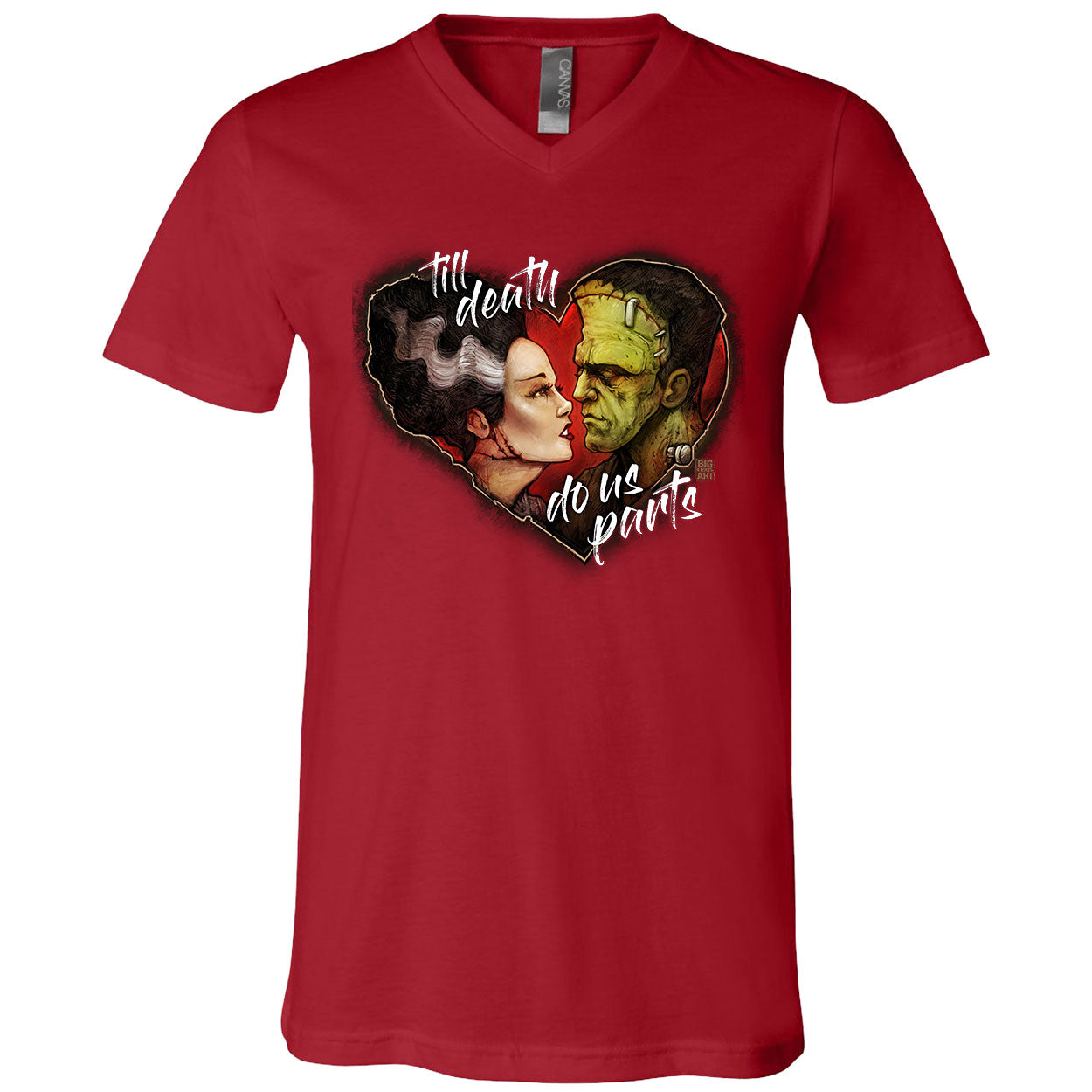Big Chris Art Frank and Bride V-Neck T-shirt