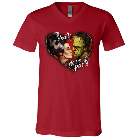 Big Chris Art Big Chris Art Frank and Bride V-Neck T-shirt