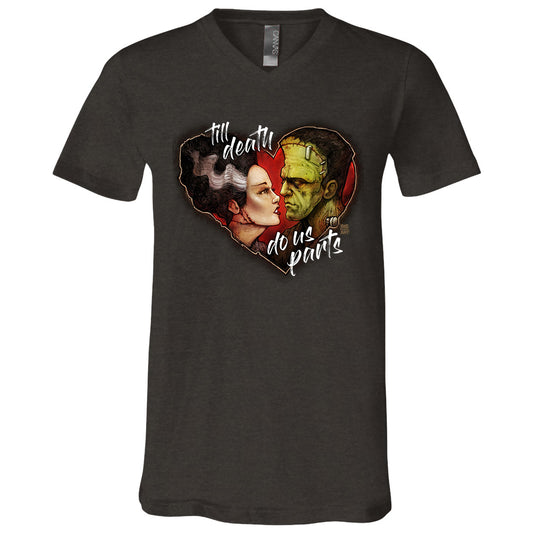 Big Chris Art Big Chris Art Frank and Bride V-Neck T-shirt