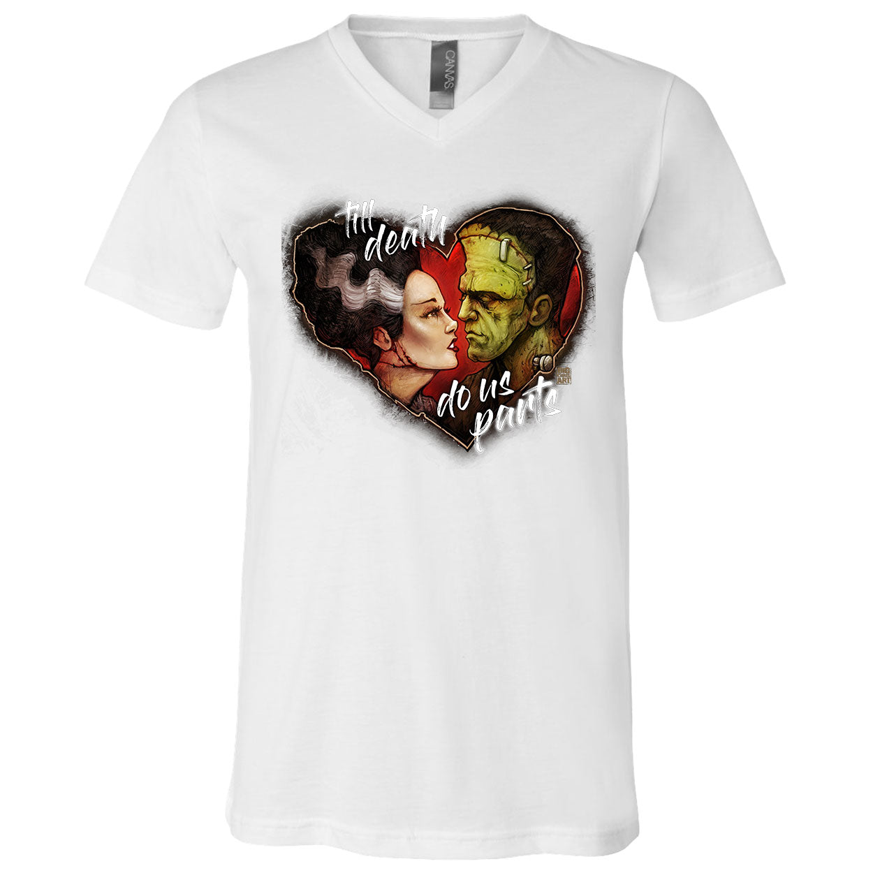 Big Chris Art Frank and Bride V-Neck T-shirt