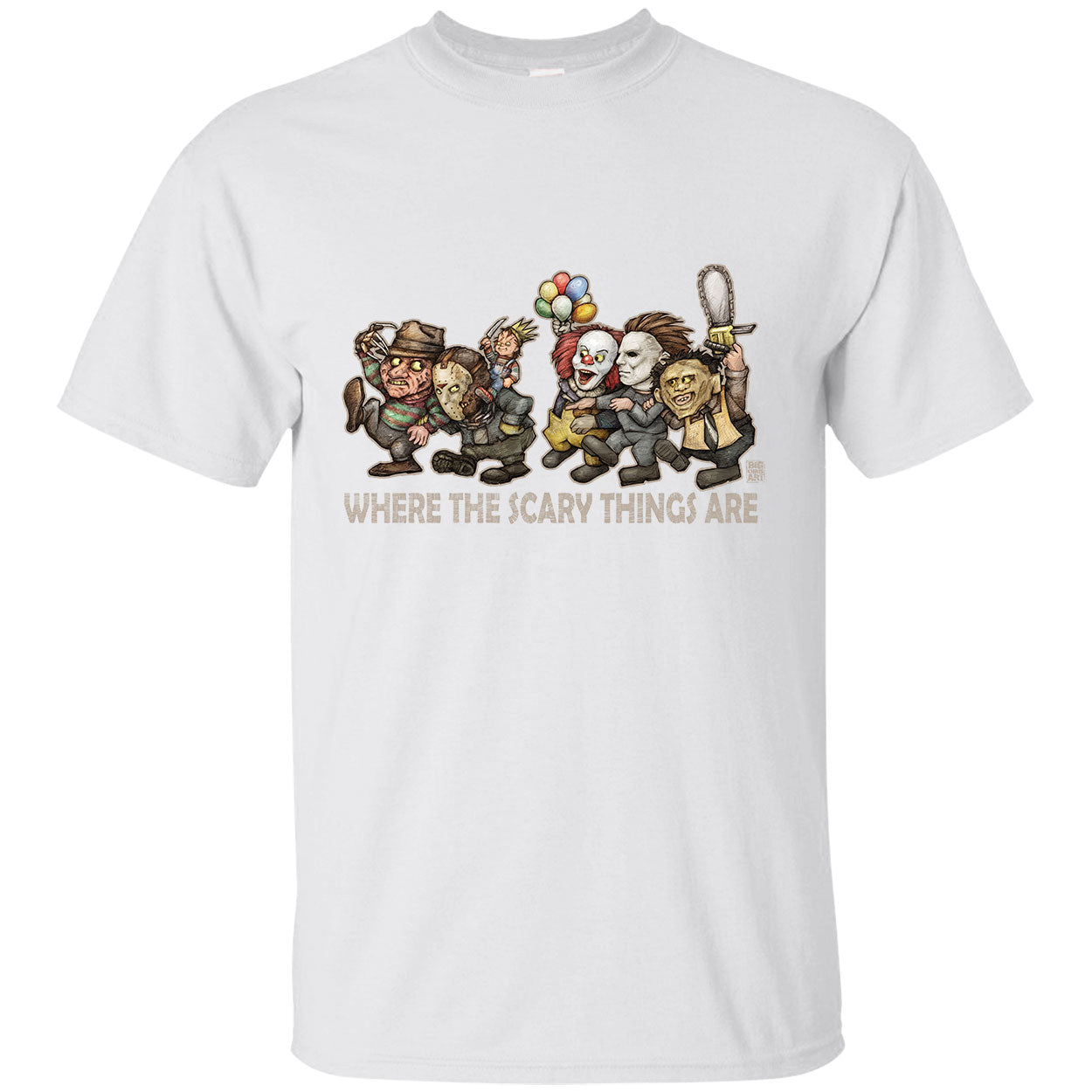 Big Chris Art Where the Scary Things Are T-shirt