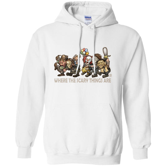 Big Chris Art Big Chris Art Where the Scary Things Are Hooded Sweatshirt