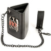Black Eagle Metal Badge Trifold Chain Wallet Tri-Fold Wallet