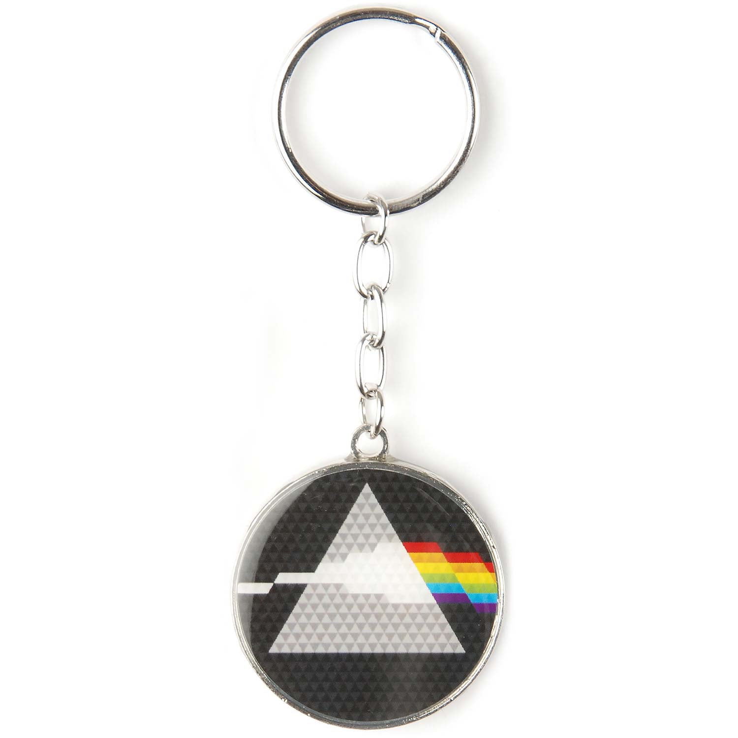 Pink Floyd Darkside Print Under Dome Glass Keychain Plastic Key Chain