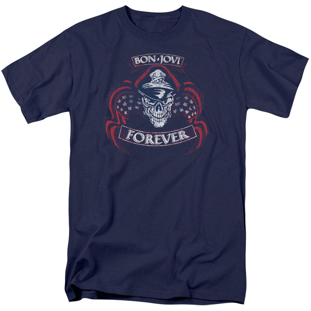 Bon Jovi Forever Skull Adult T-shirt