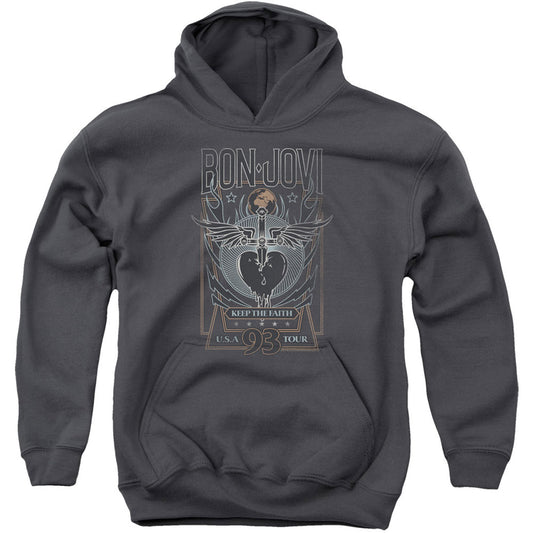 Keep The Faith Youth 50% Poly Hooded Sweatshirt