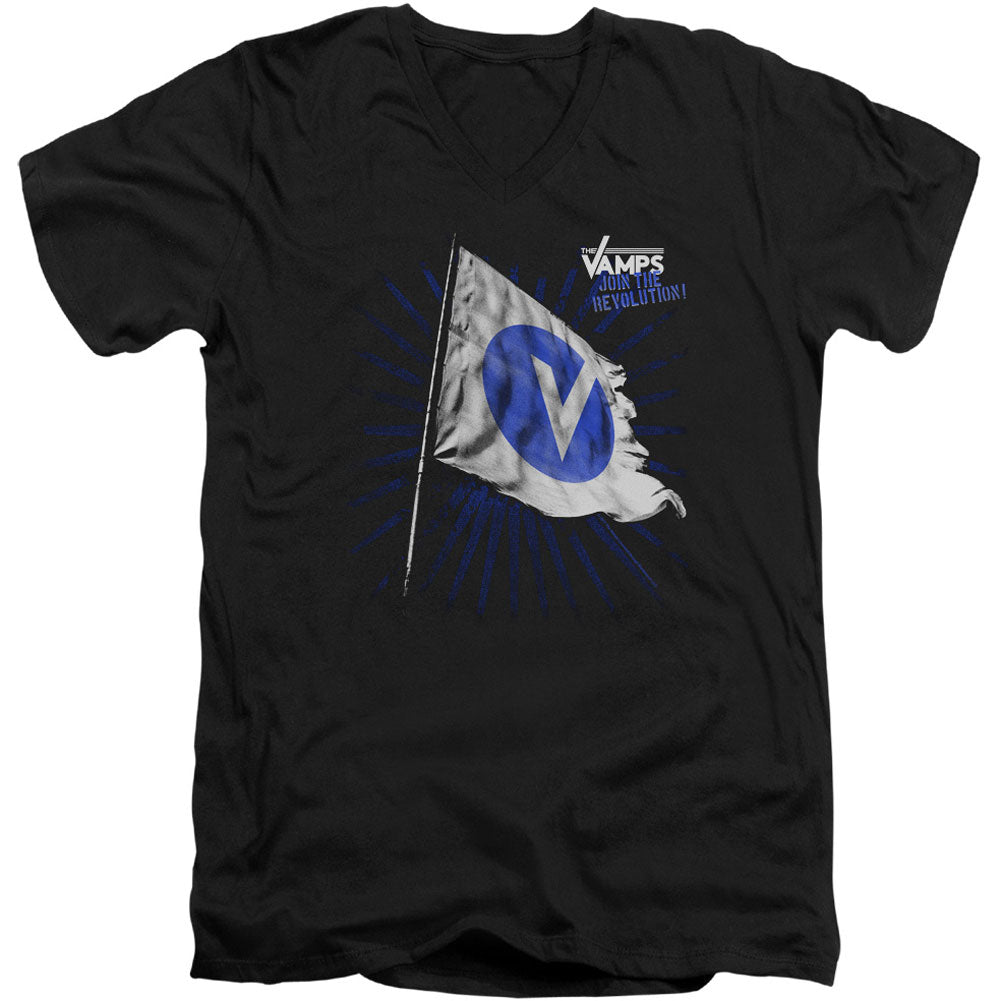 Vamps Flag Adult V-Neck Slim Fit T-shirt