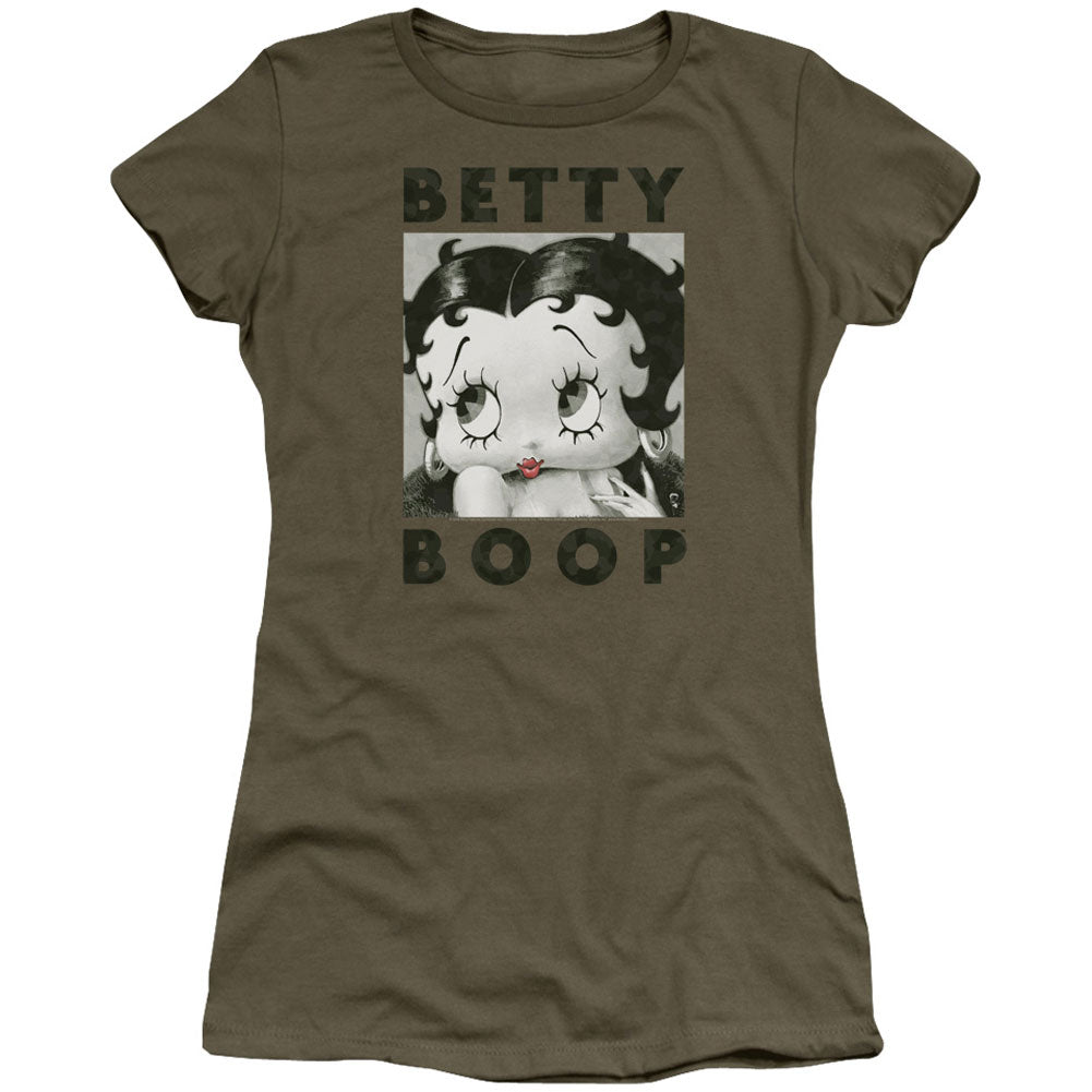 Camo Glamour Cap Sleeve Junior Top