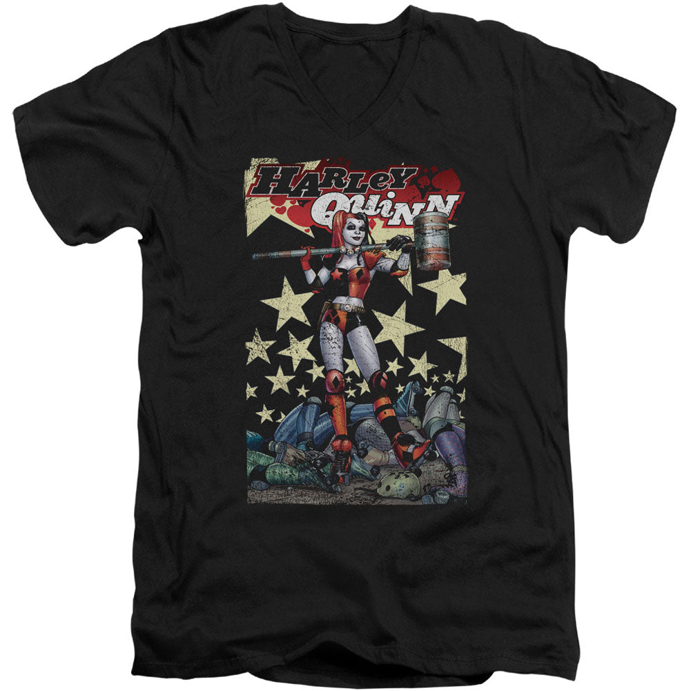 Batman Quinn One Adult V-Neck Slim Fit T-shirt