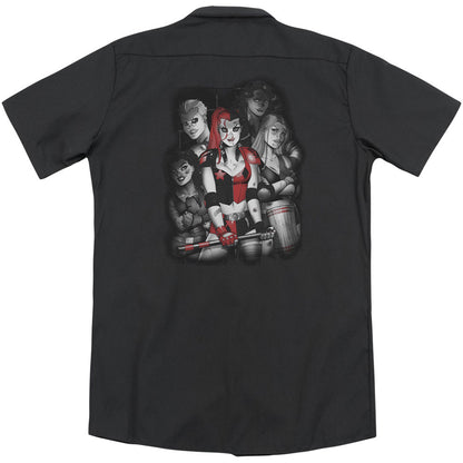 Batman Bad Gals Bw (Back Print) Workshirt