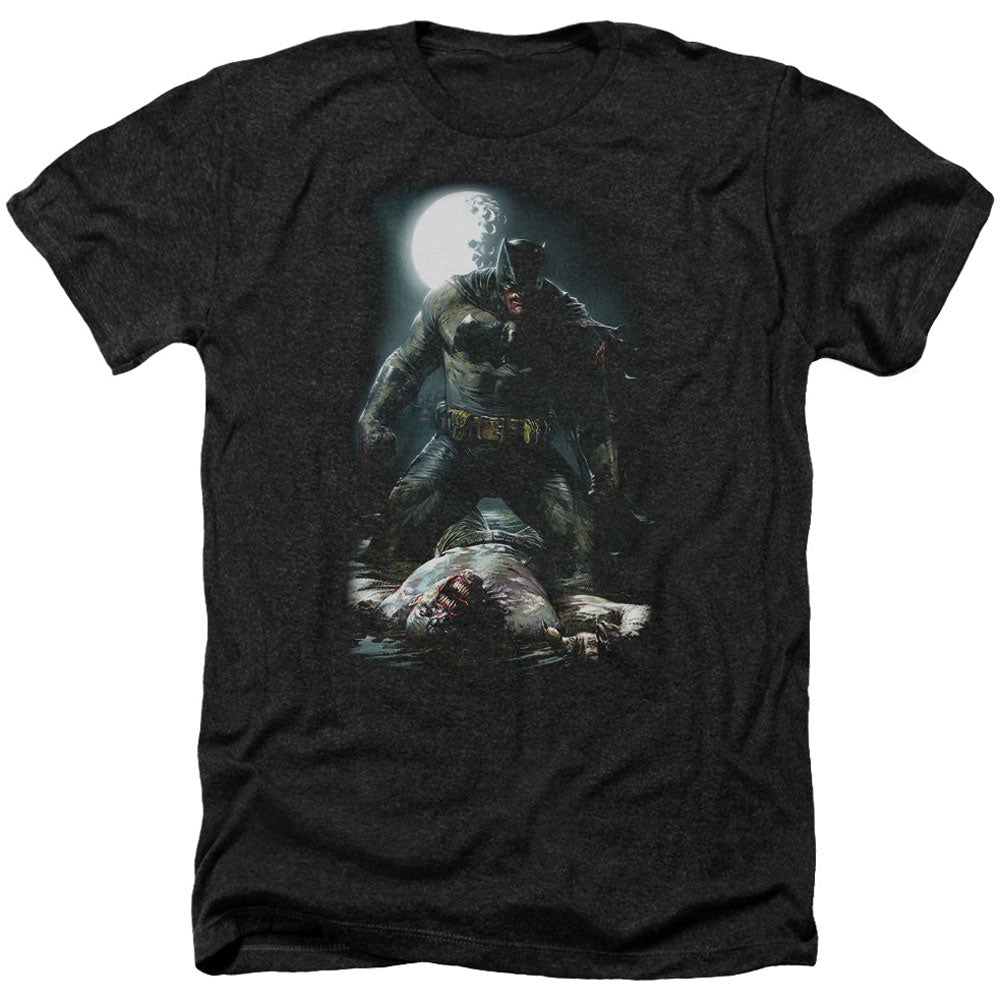 Batman Mudhole Adult Heather 40% Poly T-shirt