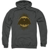 Batman Crest Adult 25% Poly Hooded Sweatshirt