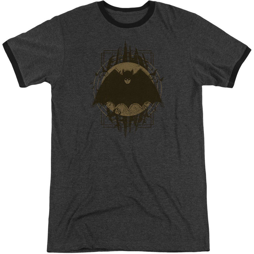 Batman Batman Crest Adult Ringer T-shirt