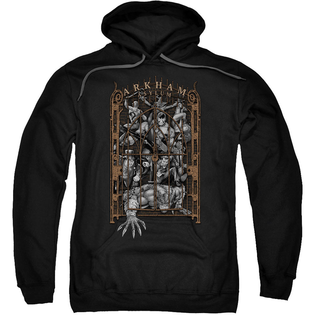 Batman Arkhams Gate Adult 25% Poly Hooded Sweatshirt