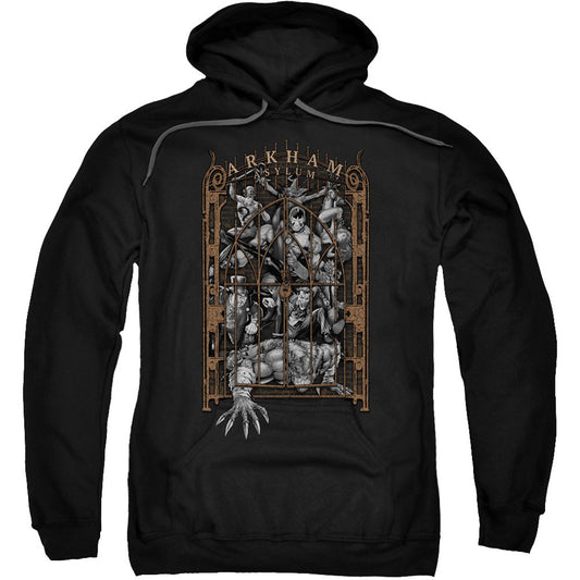 Batman Arkhams Gate Adult 25% Poly Hooded Sweatshirt