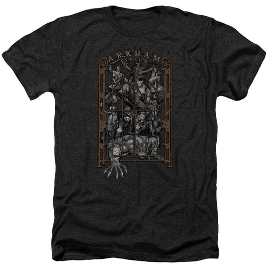 Batman Arkhams Gate Adult Heather 40% Poly T-shirt