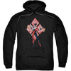 Harley Quinn (diamonds) Adult 25% Poly Hooded Sweatshirt