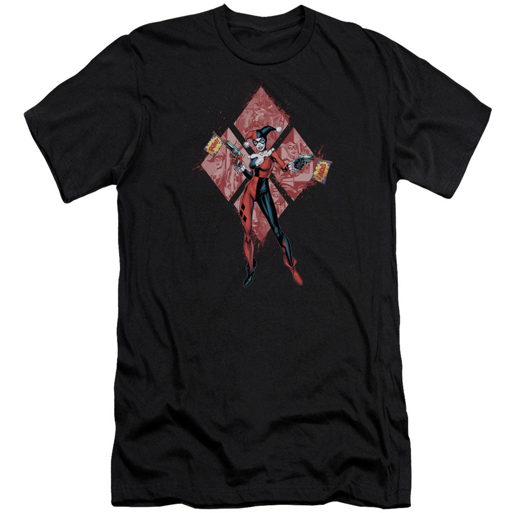 Batman Harley Quinn (diamonds) Adult Slim Fit Slim Fit T-shirt