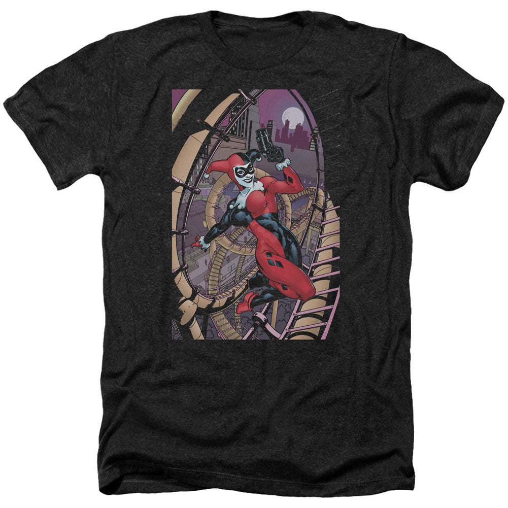 Batman Harley First Adult Heather 40% Poly T-shirt