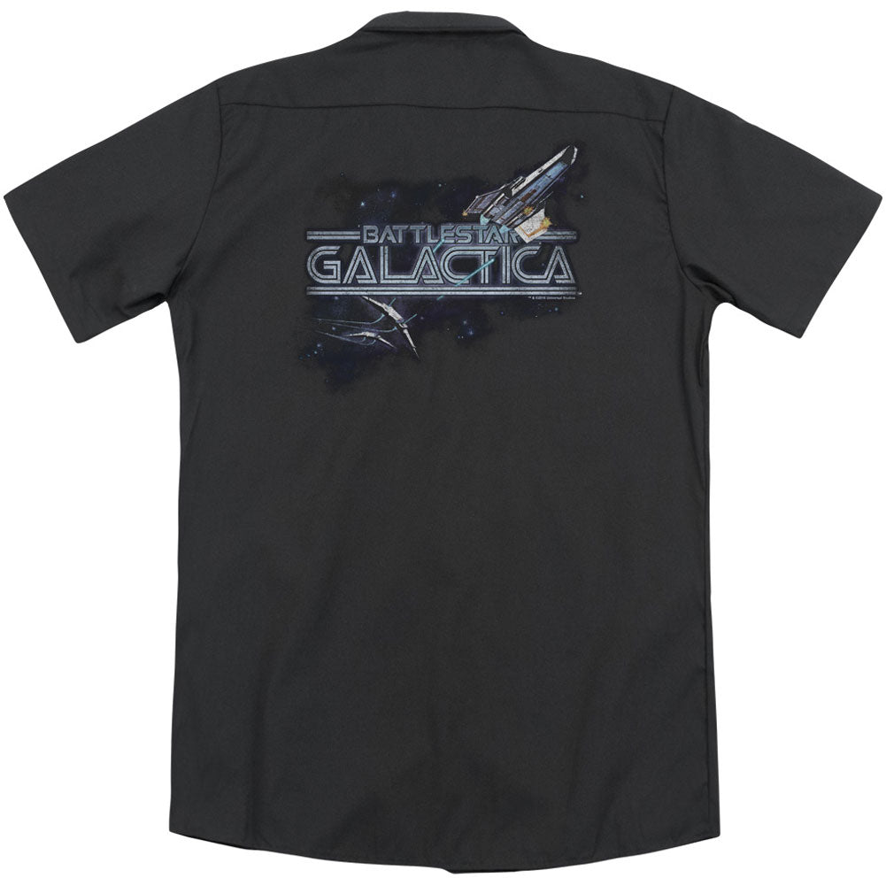 Battlestar Galactica Cylon Pursuit (Back Print) Workshirt
