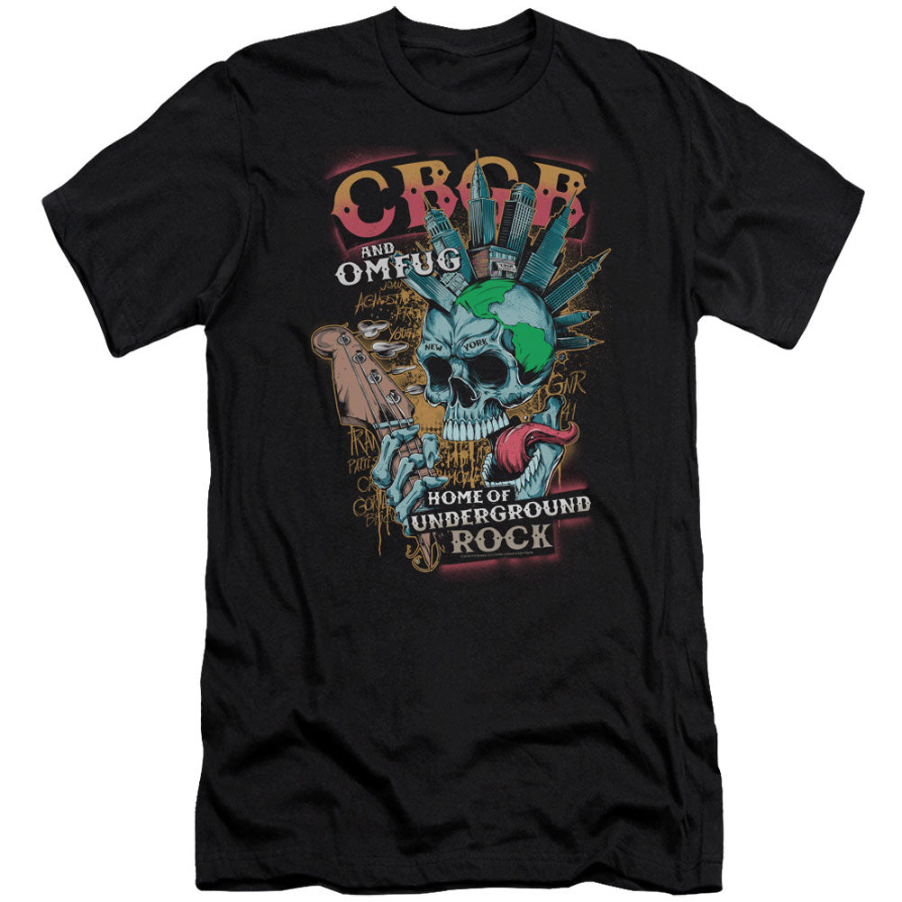 Cbgb City Mowhawk Premium Canvas Brand Slim Fit T-shirt